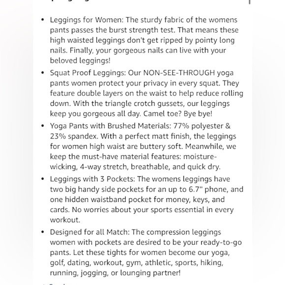 Along fit Classic Black high waisted pocket Women's Leggings Sz L - Picture 4 of 15